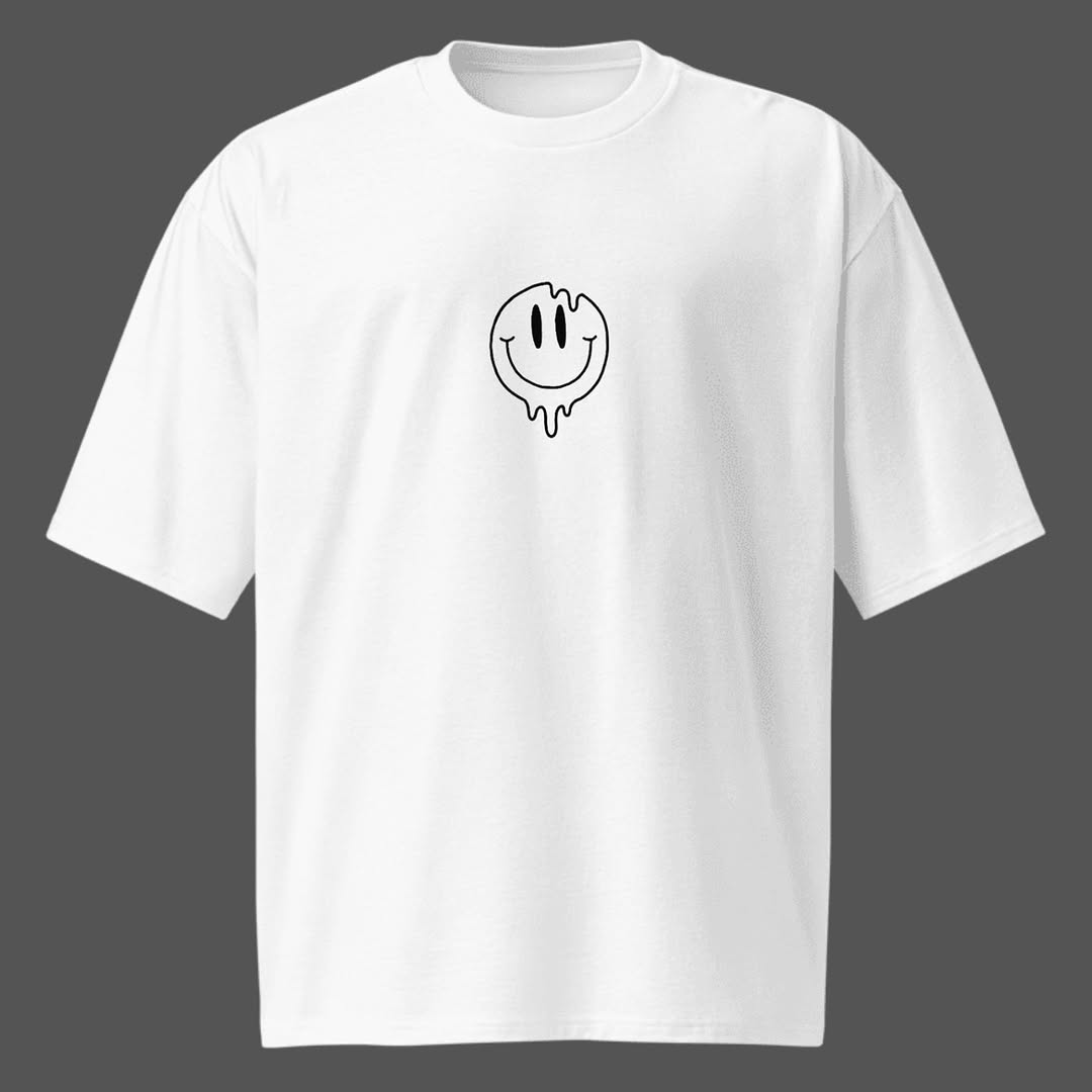 "DRIPSMILEY' EMBROIDERED OVERSIZED T-Shirt