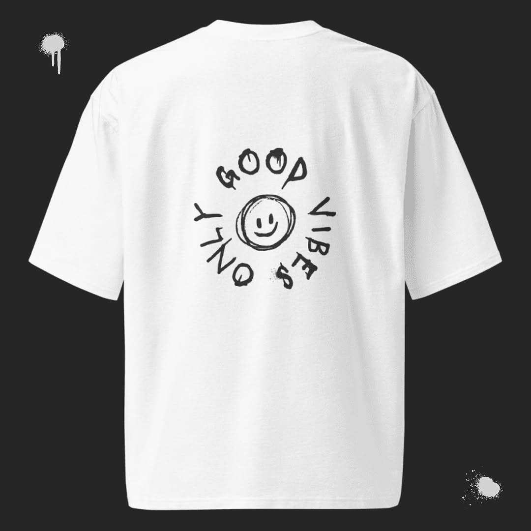 ‘Good Vibes Only’ OVERSIZED T-Shirt